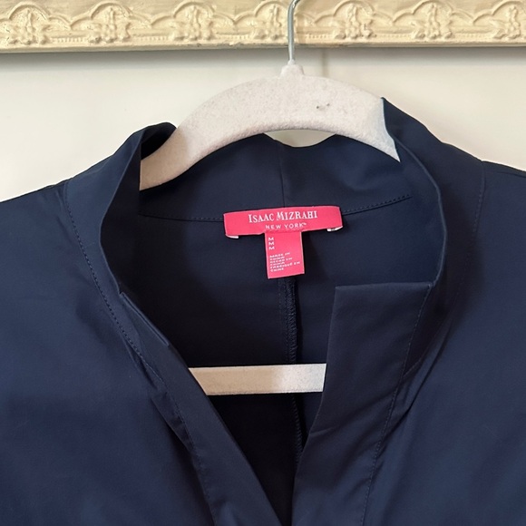 ISSAC MIZRAHI | Cotton Blue Women's Top - Picture 6 of 12